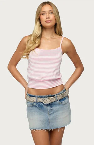 Hazelina Striped Tank Top image number 1