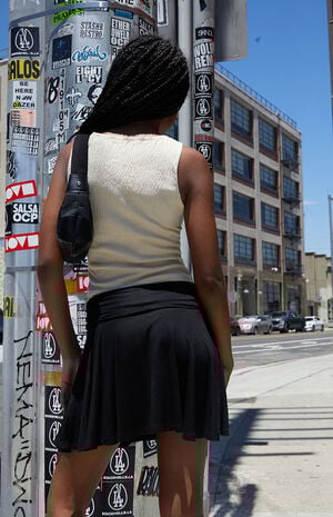 White Sweater Tank Top image number 3