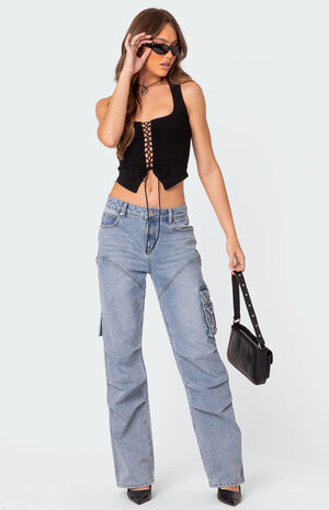 Samantha Lace Up Top image number 5