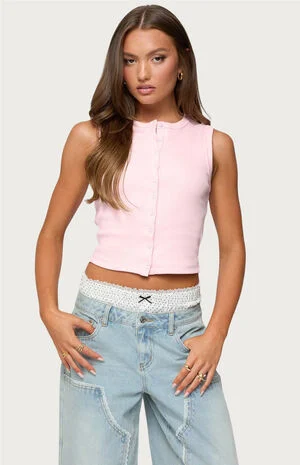 Basel Button Up Tank Top image number 1