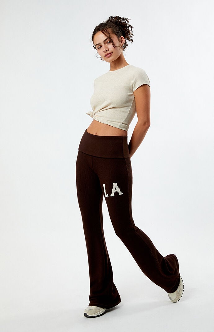 Women's fold over yoga pants sale