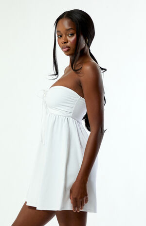 Sara Knit Strapless Babydoll Mini Dress image number 4