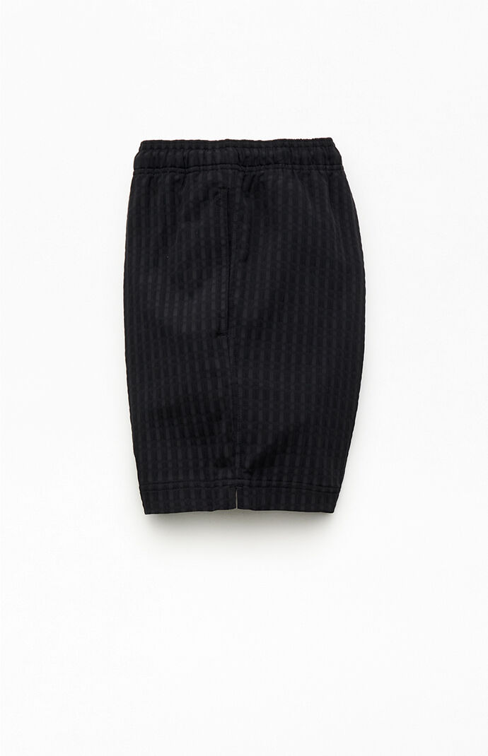 Pacsun Black Hudson Striped 5.5" Swim Trunks