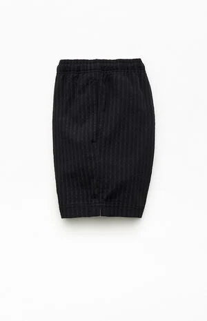 Black Hudson Striped 5.5" Swim Trunks image number 3