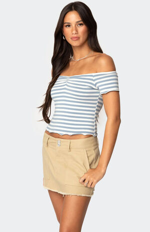 Shara Striped Off Shoulder Top image number 3
