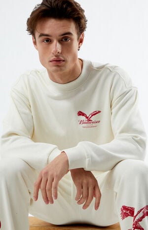 By PacSun Eureka Raw Hem Crew Neck Sweatshirt image number 3