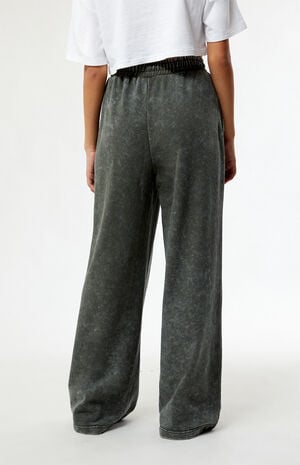 Acid Wash Wide Leg Sweatpants image number 4