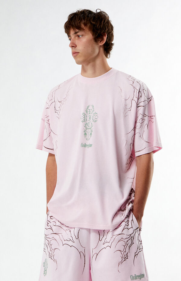 Civil Pink Concrete Sin Acot T-Shirt