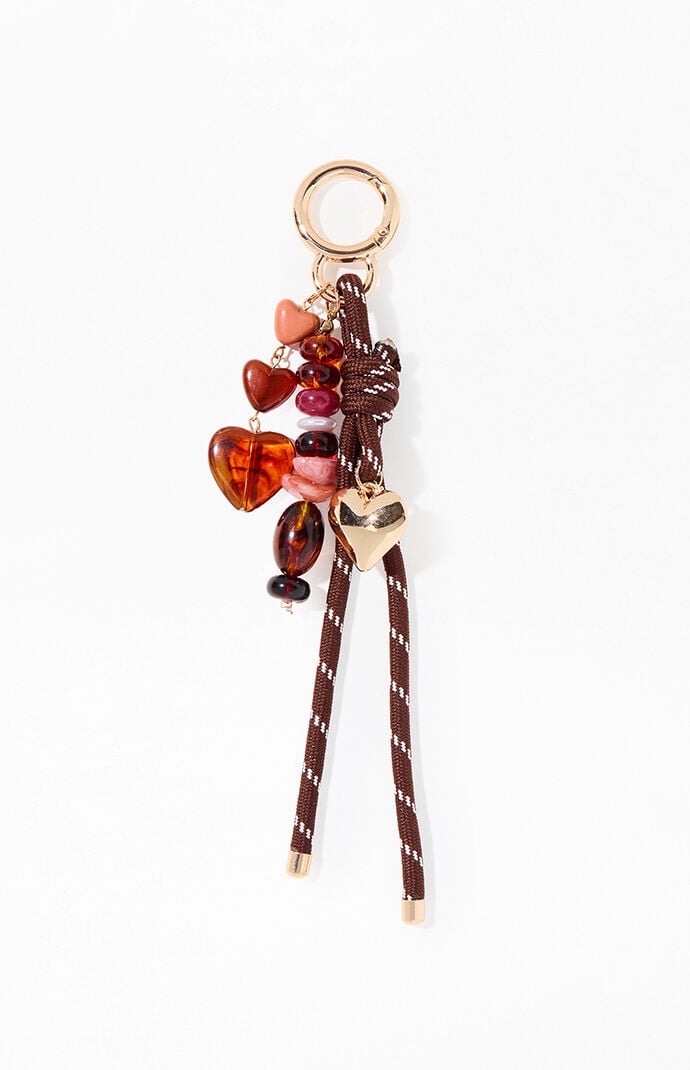 Pacsun Beaded Heart Bag Charm