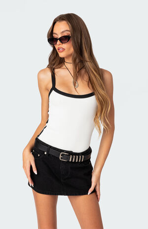 Contrast Ribbed Bodysuit image number 3