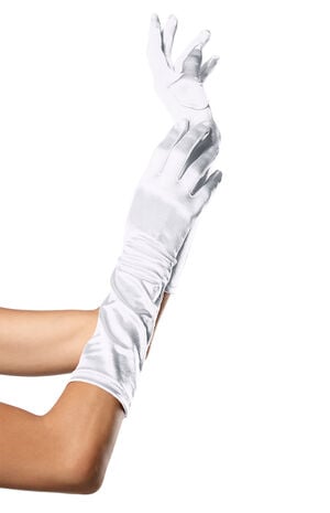 Satin Elbow Length Gloves image number 1