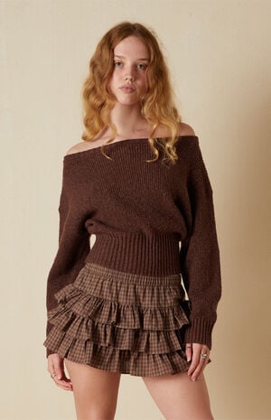 Cosette Ribbed Off-The-Shoulder Sweater