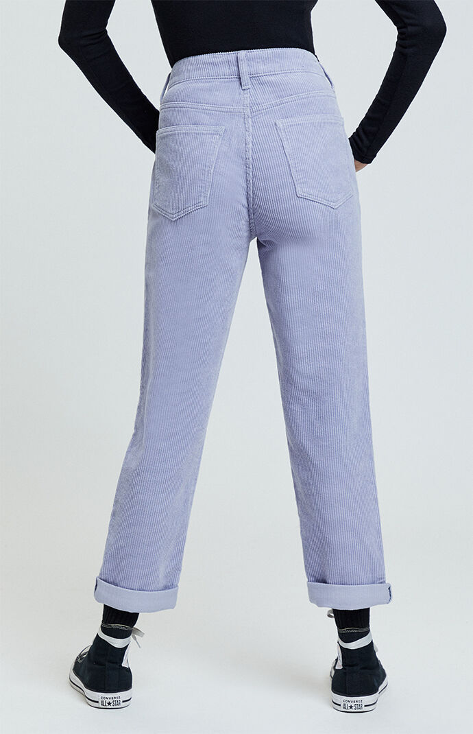 light purple corduroy pants
