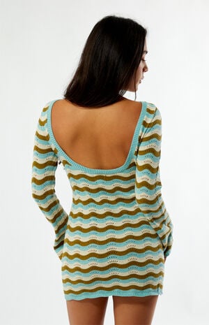 Whispering Tides Knit Mini Dress image number 4