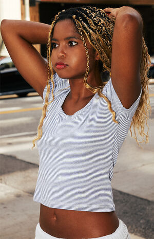 Striped Wallace Short Sleeve Top image number 1