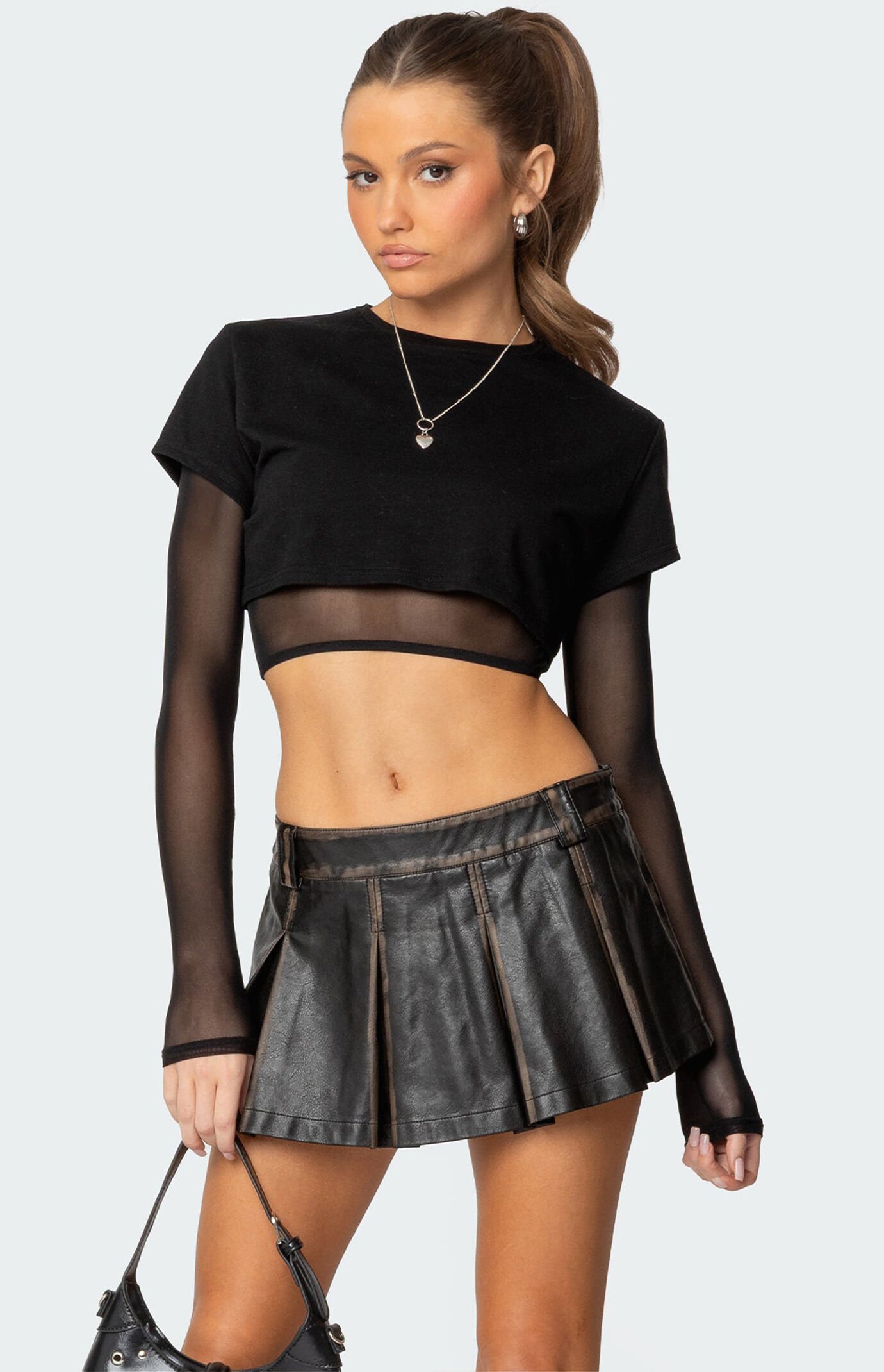 Edikted Rella Layered Long Sleeve T-Shirt