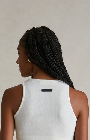 Women's Cloud White Sport Knit Tank Top image number 5
