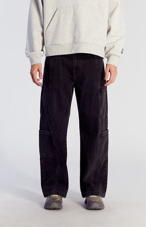 Black Extreme Baggy Cargo Jeans