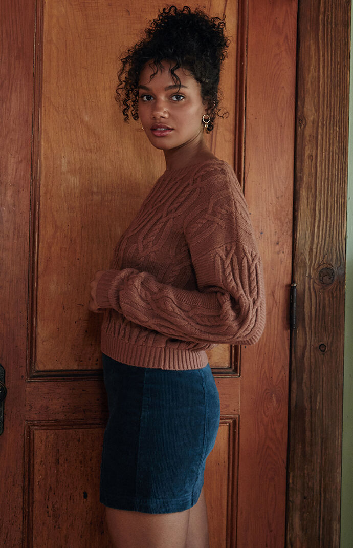 Cable Stitch Dolman Sweater