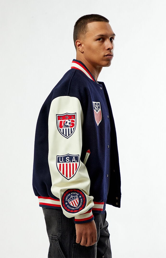 US Soccer x Jeff Hamilton Varsity Jacket | Pacsun