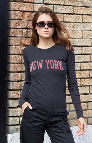 Black New York Tori Long Sleeve T-Shirt image number 2