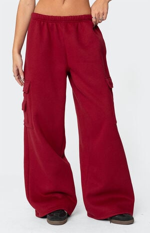 Wide Leg Cargo Sweatpants image number 2