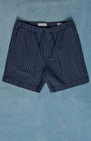 Pinstripe&nbsp;Linen Shorts image number 1