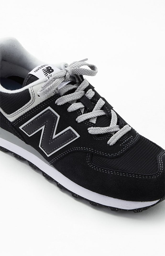 New Balance Black 574 Shoes PacSun