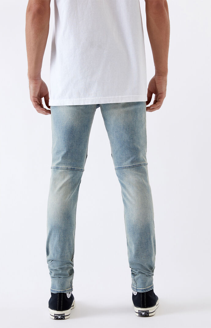 pacsun stacked skinny moto medium jeans