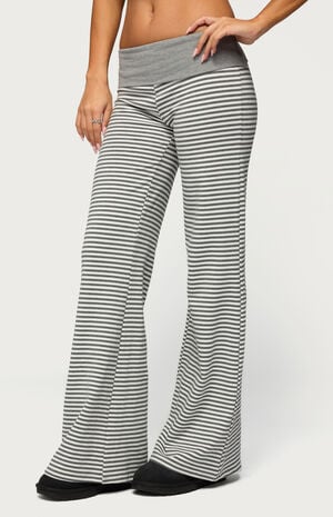 Meggy Striped Foldover Pants image number 2