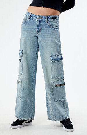 x PacSun Grand Prix Low Rise Baggy Cargo Jeans image number 1