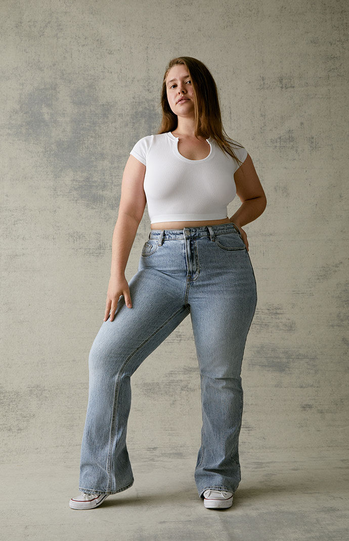 【税込】 Pacsun PacSun | Jeans Bootcut Curve Waisted High Blue Light Eco パンツ