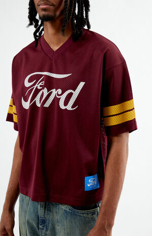 Short Sleeve Burgundy Mesh Jersey image number 2