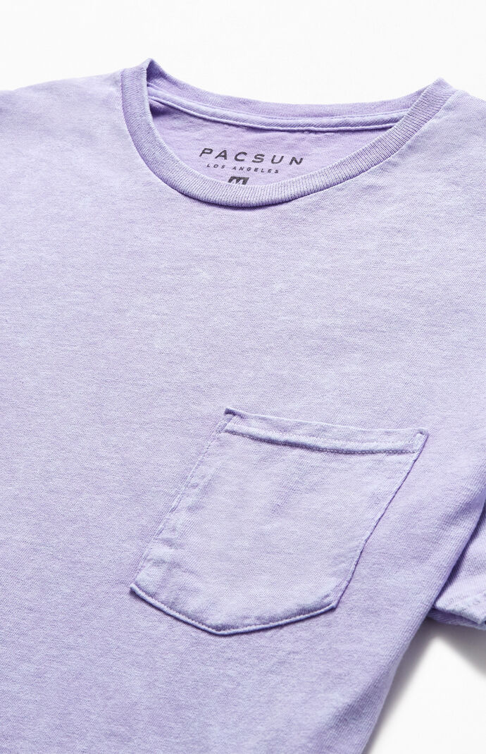 Violet Acid Wash Pocket T-Shirt
