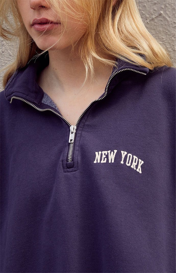 Embroidered half zip discount pullover