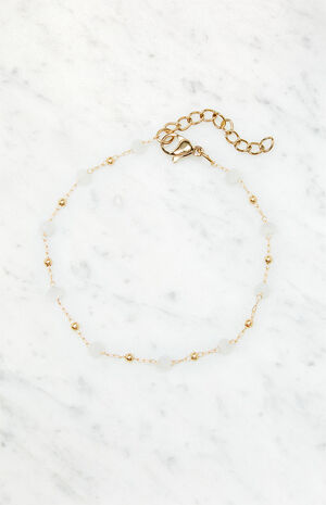 White Bead Bracelet image number 1