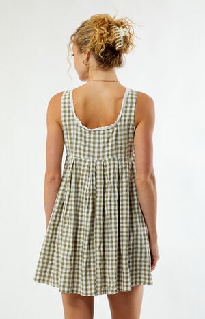 Gingham Mini Babydoll Dress image number 4