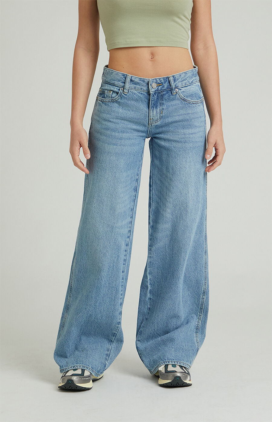 PacSun Eco Medium Indigo Low Rise Baggy Jeans PacSun