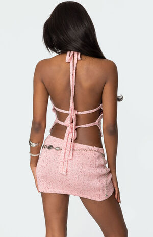 Shaylee Sequin Knit Backless Top image number 5