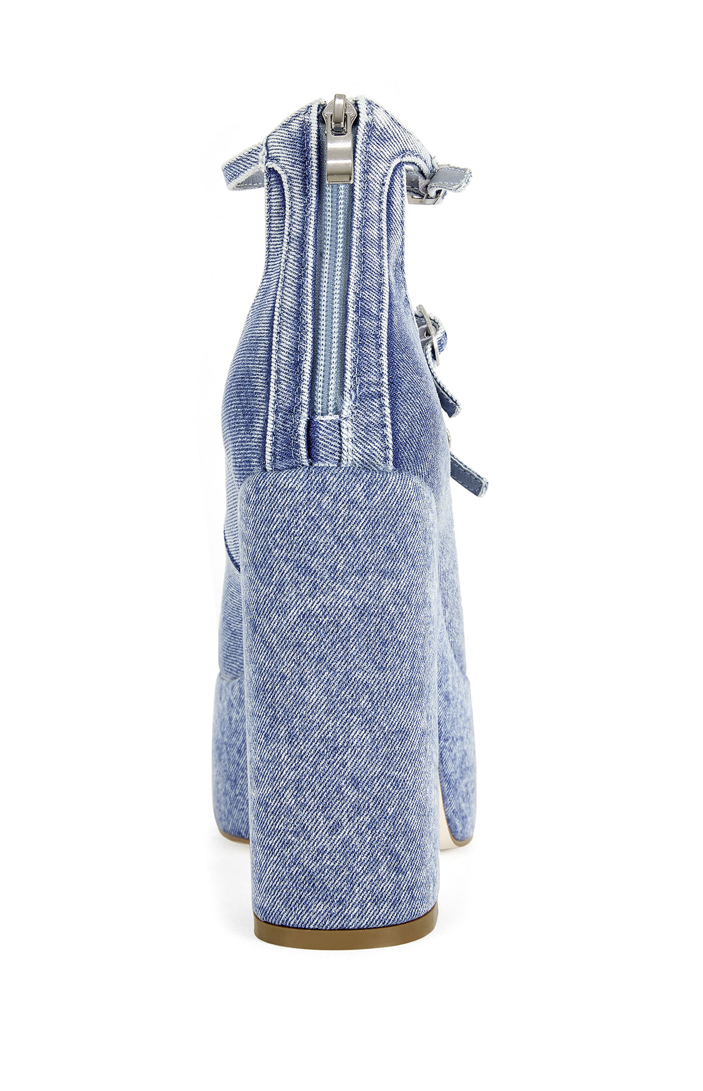 AZALEA WANG Women's Sprout Denim Platform Heels