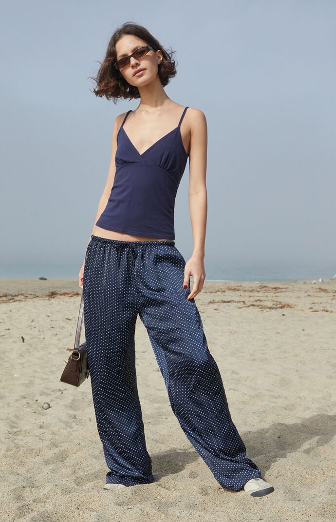 John Galt Blue Polka Dot Anastasia Lounge Pants