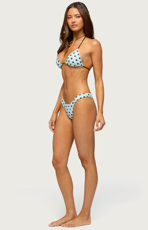 Melanie Polka Dot Triangle Bikini Top image number 4