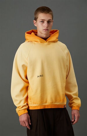 Active Orange Heavyweight Raglan Oversized Fleece Hoodie image number 2