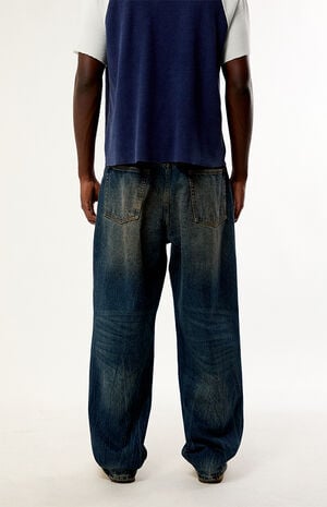 Oil Stained Classic Baggy Jeans image number 4