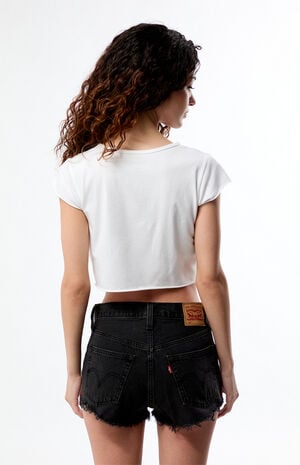 501 Black Denim Micro Shorts image number 4