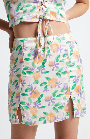 Satin Kaya Mini Skirt image number 2