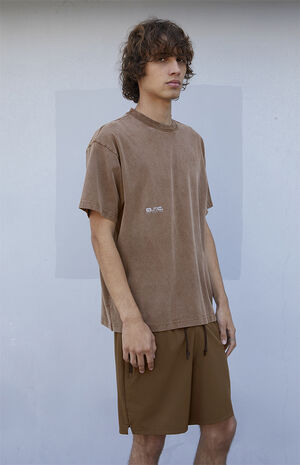 Brown Vintage Wash Comfort Heavyweight T-Shirt image number 5
