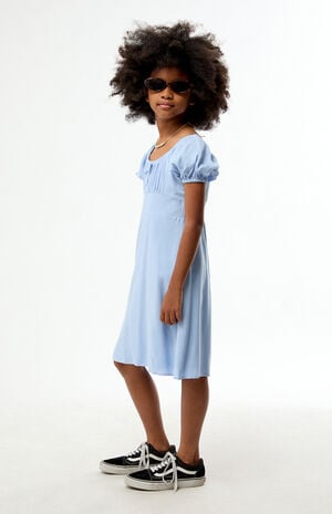 Blue Short Sleeve Dress image number 3