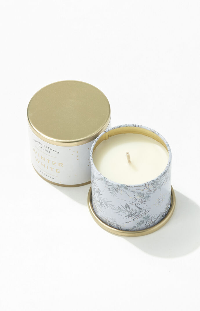 Winter White Candle Tin