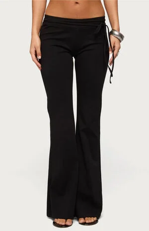 Junipar Waist Tie Flared Pants image number 1